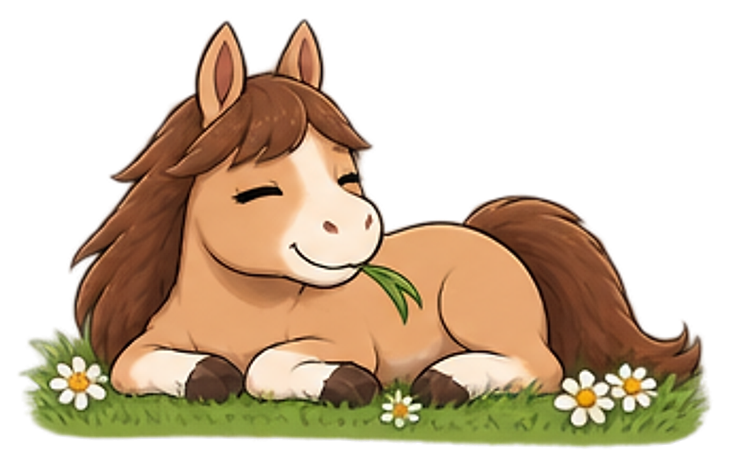 Calypso lounging among flowers